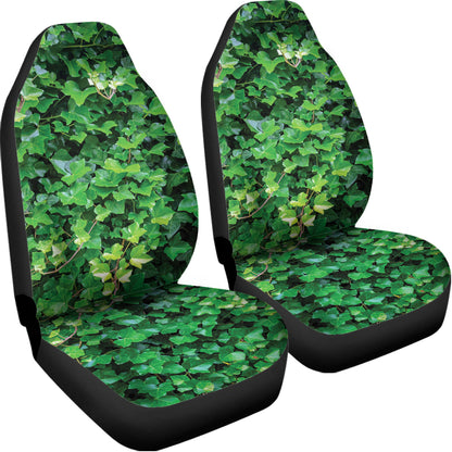 Green Ivy Wall Print Universal Fit Car Seat Covers