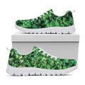 Green Ivy Wall Print White Running Shoes