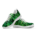 Green Ivy Wall Print White Sneakers