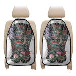 Green Japanese Dragon Tattoo Print Car Seat Organizers