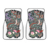 Green Japanese Dragon Tattoo Print Front Car Floor Mats