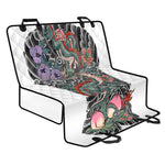 Green Japanese Dragon Tattoo Print Pet Car Back Seat Cover