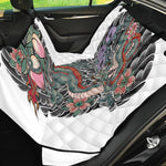 Green Japanese Dragon Tattoo Print Pet Car Back Seat Cover