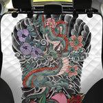 Green Japanese Dragon Tattoo Print Pet Car Back Seat Cover