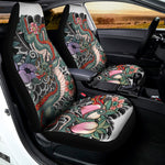 Green Japanese Dragon Tattoo Print Universal Fit Car Seat Covers