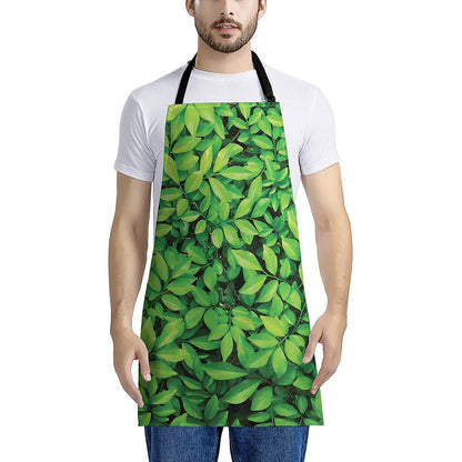 Green Leaf Print Apron
