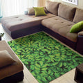 Green Leaf Print Floor Mat