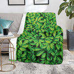 Green Leaf Print Blanket