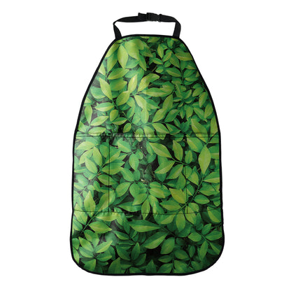 Green Leaf Print Car Seat Organizers