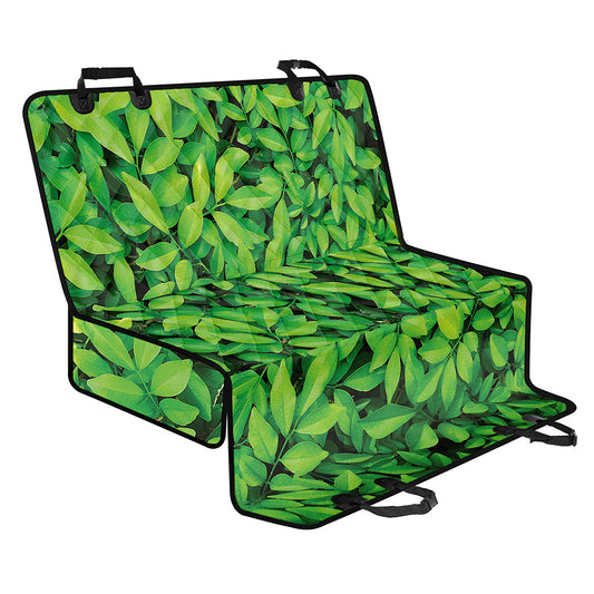 Green Leaf Print Pet Car Back Seat Cover