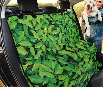 Green Leaf Print Pet Car Back Seat Cover