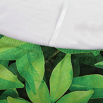 Green Leaf Print Sofa Cover
