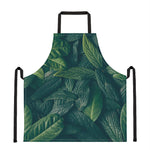 Green Leaves Print Apron