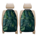 Green Leaves Print Car Seat Organizers