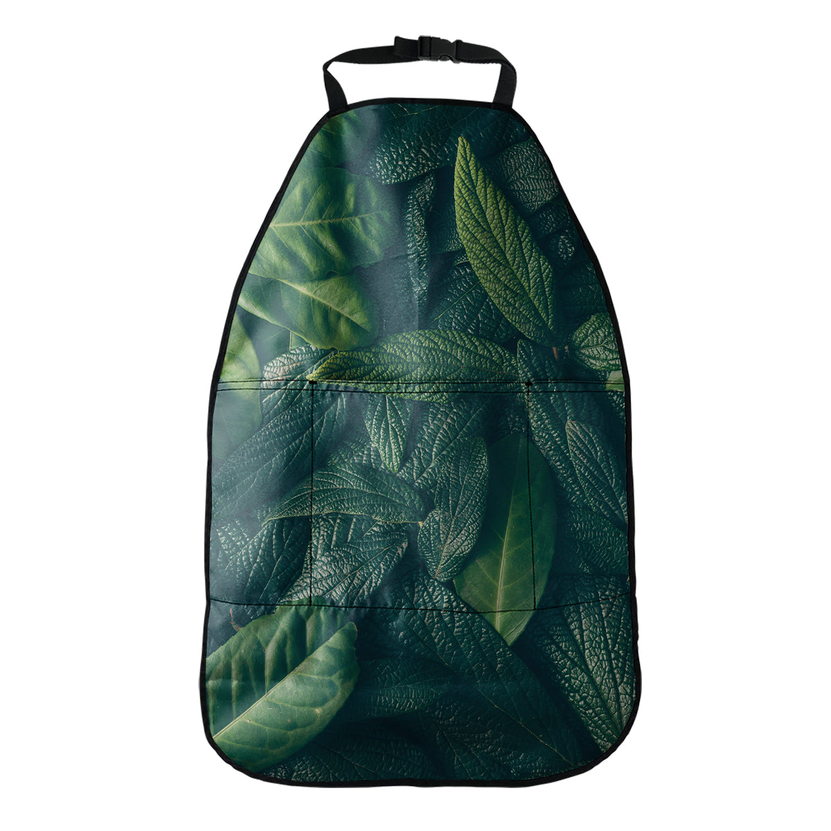 Green Leaves Print Car Seat Organizers
