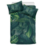 Green Leaves Print Duvet Cover Bedding Set