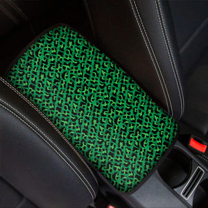 Green Leopard Print Car Center Console Cover