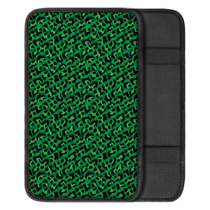 Green Leopard Print Car Center Console Cover