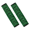 Green Leopard Print Car Seat Belt Covers