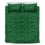 Green Leopard Print Duvet Cover Bedding Set