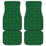 Green Leopard Print Front and Back Car Floor Mats