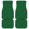 Green Leopard Print Front and Back Car Floor Mats