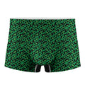 Green Leopard Print Men's Boxer Briefs