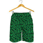 Green Leopard Print Men's Shorts