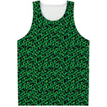 Green Leopard Print Men's Tank Top