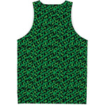Green Leopard Print Men's Tank Top