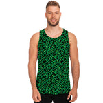 Green Leopard Print Men's Tank Top