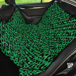 Green Leopard Print Pet Car Back Seat Cover