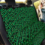 Green Leopard Print Pet Car Back Seat Cover