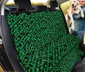 Green Leopard Print Pet Car Back Seat Cover