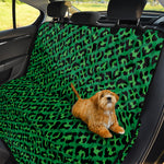 Green Leopard Print Pet Car Back Seat Cover