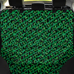 Green Leopard Print Pet Car Back Seat Cover