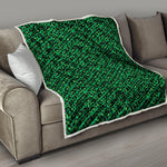 Green Leopard Print Quilt