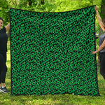 Green Leopard Print Quilt
