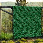 Green Leopard Print Quilt