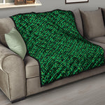 Green Leopard Print Quilt