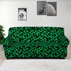 Green Leopard Print Sofa Cover