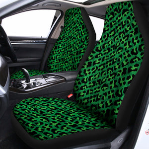 Green Leopard Print Universal Fit Car Seat Covers