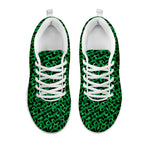 Green Leopard Print White Sneakers