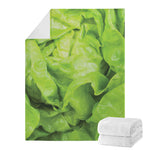 Green Lettuce Leaves Print Blanket