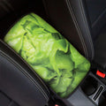 Green Lettuce Leaves Print Car Center Console Cover