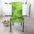 Green Lettuce Leaves Print Dining Chair Slipcover