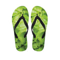 Green Lettuce Leaves Print Flip Flops