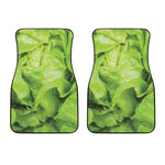 Green Lettuce Leaves Print Front Car Floor Mats