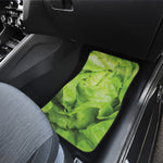 Green Lettuce Leaves Print Front Car Floor Mats