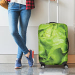 Green Lettuce Leaves Print Luggage Cover